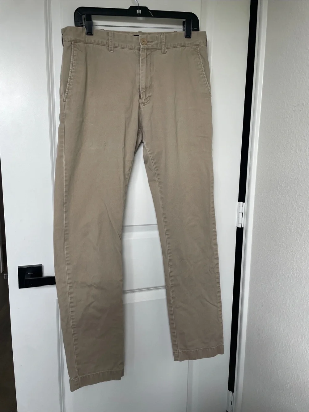 J. Crew The Driggs Tan Flat Slim Straight Stretch Mens sz 32x34 Office Classy